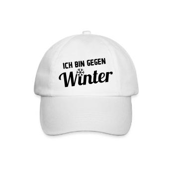 winter gegen - Baseballkappe - Weiß/Weiß - Vorne