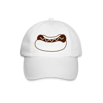 Fast Food Wuerstchen - Baseballkappe - Weiß/Weiß - Vorne