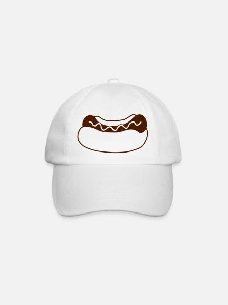 Fast Food Wuerstchen - Baseballkappe - Weiß/Weiß