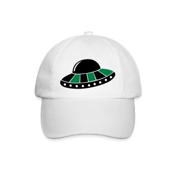 ufo - Baseballkappe - Weiß/Weiß - Vorne