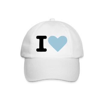 I love - Baseballkappe - Weiß/Weiß - Vorne