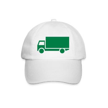 lkw,lastkraftwagen,brummi,truck,sattelschlepper, - Baseballkappe - Weiß/Weiß - Vorne