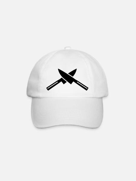 Messer - Baseballkappe - Weiß/Weiß