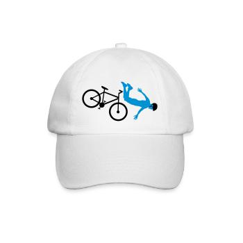 fahrradunfall sturz fahrradhelm fahrrad fahren stu - Baseballkappe - Weiß/Weiß - Vorne