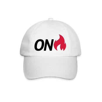on fire - Baseballkappe - Weiß/Weiß - Vorne
