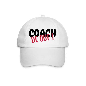 Coach / Coaching / Trainer / Sport - Baseballkappe - Weiß/Weiß - Vorne