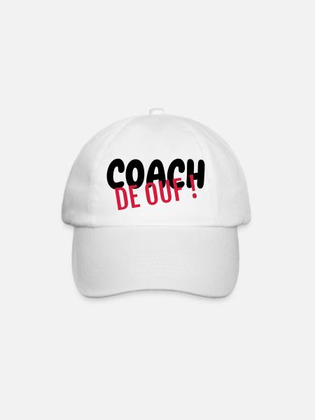 Coach / Coaching / Trainer / Sport - Baseballkappe - Weiß/Weiß