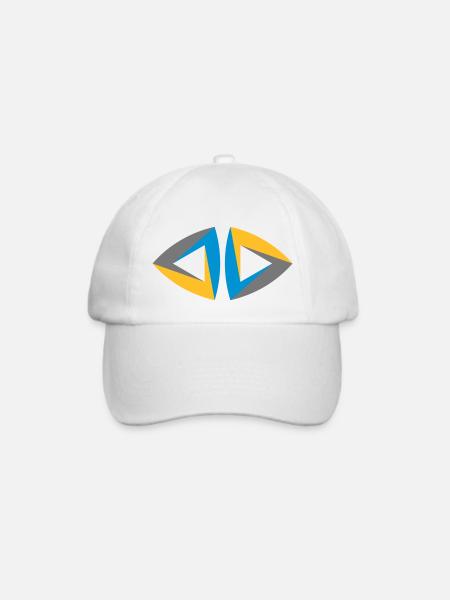 Dreieck unmögliche Figur Escher Geometrie Hipster - Baseballkappe - Weiß/Weiß
