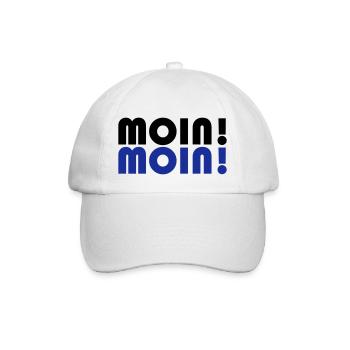 Moin Spruch - Baseballkappe - Weiß/Weiß - Vorne