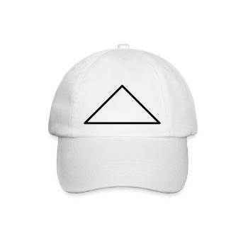 Mathematik Symbol - Gleichschenkliges Dreieck - Baseballkappe - Weiß/Weiß - Vorne