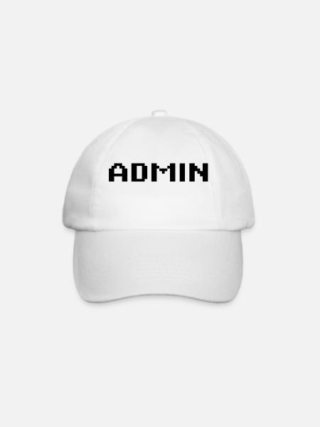 admin - Baseballkappe - Weiß/Weiß
