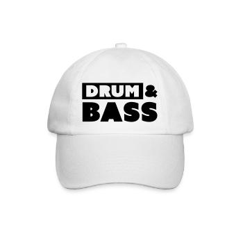 Drum & Bass - Baseballkappe - Weiß/Weiß - Vorne