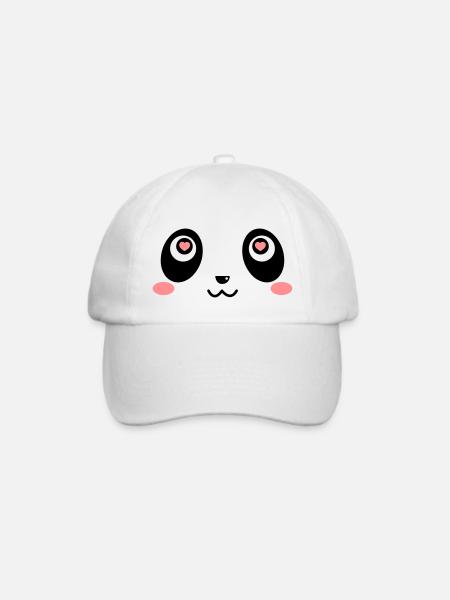 Panda-Liebe - Baseballkappe - Weiß/Weiß
