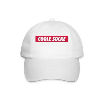 Coole Socke - Baseballkappe - Weiß/Weiß - Vorne