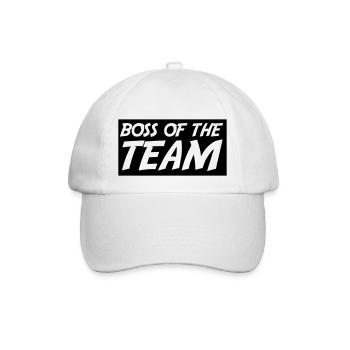 Boss of the Team - Baseballkappe - Weiß/Weiß - Vorne
