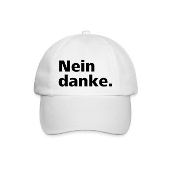 Nein danke. - Baseballkappe - Weiß/Weiß - Vorne