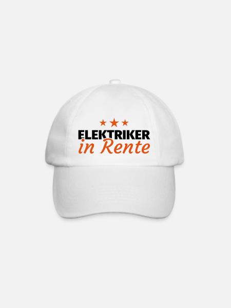 Elektriker Rente - Baseballkappe - Weiß/Weiß
