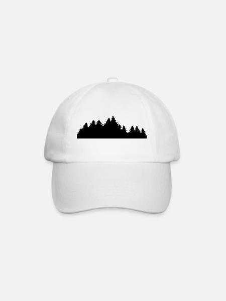 Wald - Baseballkappe - Weiß/Weiß