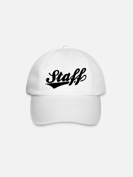 Staff - Baseballkappe - Weiß/Weiß