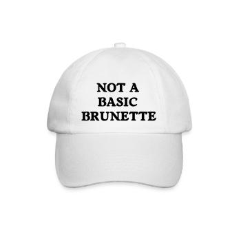 not a basic brunette - Baseballkappe - Weiß/Weiß - Vorne
