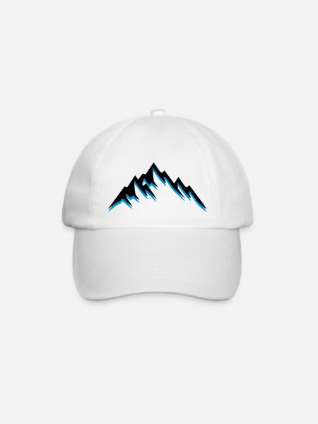 mountains design - Baseballkappe - Weiß/Weiß