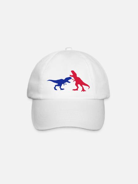 2 feinde kampf kämpfen rennen laufen silhouette sc - Baseballkappe - Weiß/Weiß