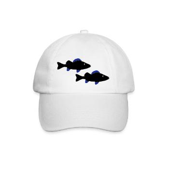barsch fische - Baseballkappe - Weiß/Weiß - Vorne