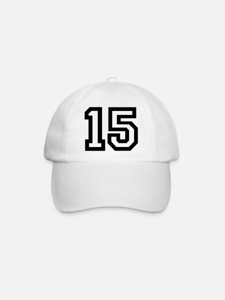 15 Collegestyle - Baseballkappe - Weiß/Weiß