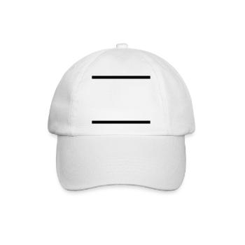 Linien // Striche //Doppellinie // doppel //Emblem - Baseballkappe - Weiß/Weiß - Vorne