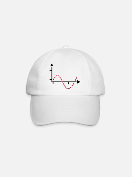 Sinus (2c) - Baseballkappe - Weiß/Weiß