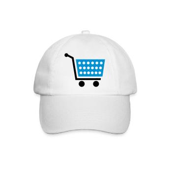 Einkaufswagen - Baseballkappe - Weiß/Weiß - Vorne