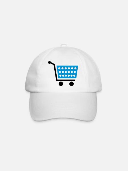 Einkaufswagen - Baseballkappe - Weiß/Weiß