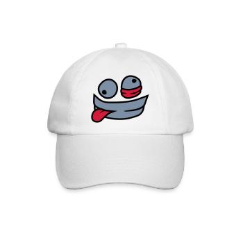 Verrücktes Gesicht wahnsinnig - Baseballkappe - Weiß/Weiß - Vorne