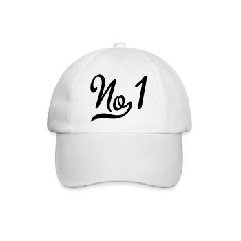 Nummer eins - Baseballkappe - Weiß/Weiß - Vorne