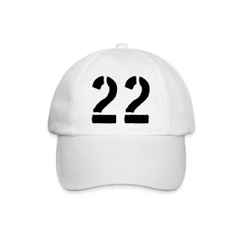 22 - Baseballkappe - Weiß/Weiß - Vorne