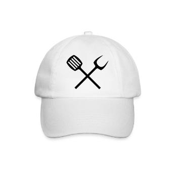 grill besteck - Baseballkappe - Weiß/Weiß - Vorne