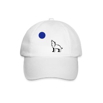 wolf vollmond - Baseballkappe - Weiß/Weiß - Vorne