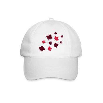 Ahornblätter - Baseballkappe - Weiß/Weiß - Vorne
