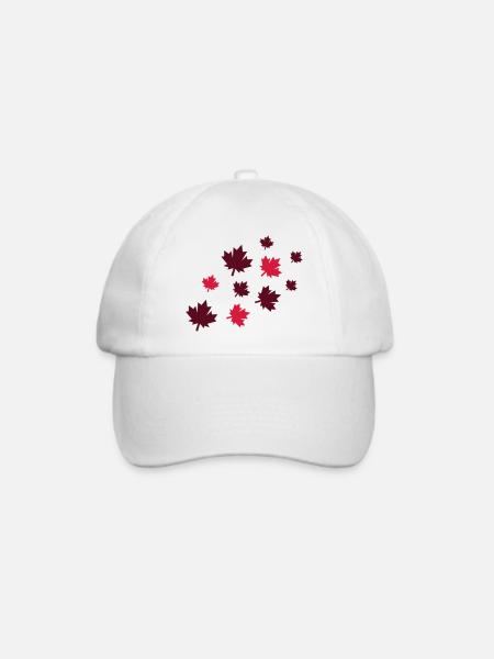 Ahornblätter - Baseballkappe - Weiß/Weiß