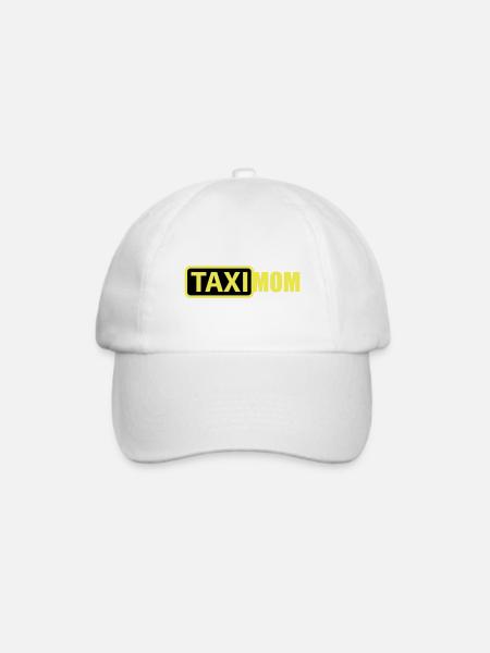Farben änderbar | Taxi Mom - Baseballkappe - Weiß/Weiß