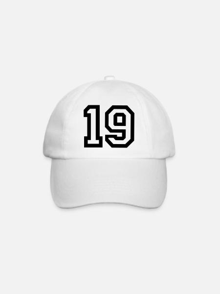 19 Collegestyle - Baseballkappe - Weiß/Weiß