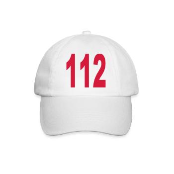 Notruf 112 - Baseballkappe - Weiß/Weiß - Vorne
