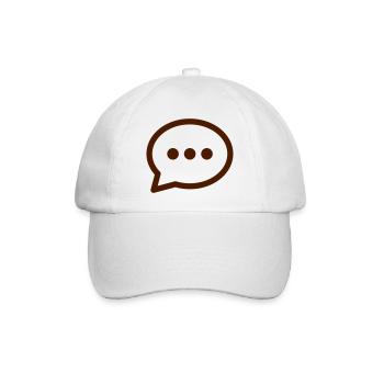 Sprechblase - Baseballkappe - Weiß/Weiß - Vorne
