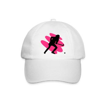 Fieldhockey Girl - Baseballkappe - Weiß/Weiß - Vorne