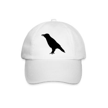 Krähe - Baseballkappe - Weiß/Weiß - Vorne
