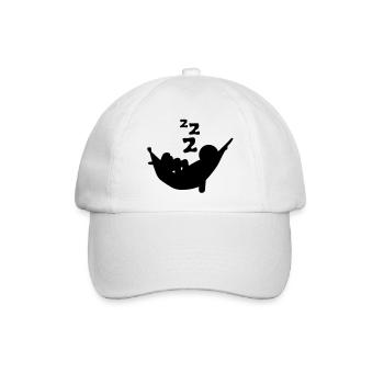 Hängematte Siesta Nickerchen Schlaf Schnarchen - Baseballkappe - Weiß/Weiß - Vorne