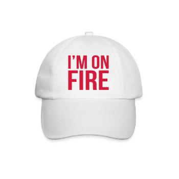 im on fire - Baseballkappe - Weiß/Weiß - Vorne