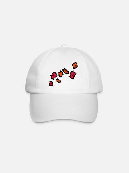 Herbst Ahornblätter - Baseballkappe - Weiß/Weiß