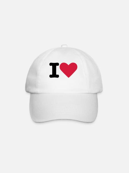 lieben ich - Baseballkappe - Weiß/Weiß