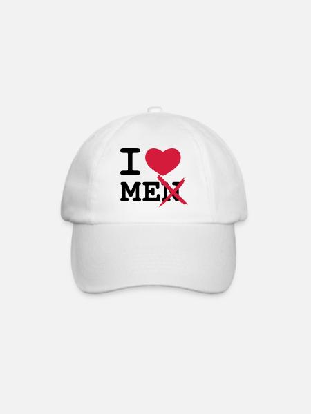 I Love Men - Baseballkappe - Weiß/Weiß